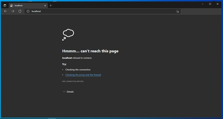 If you got this, it means iis is disabled