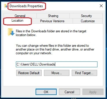 Downloads Properties