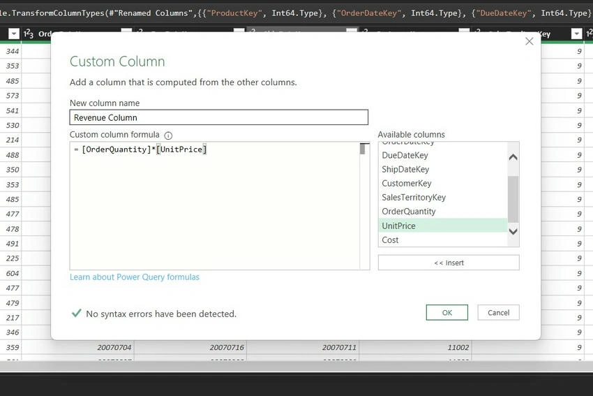 Click Add Column