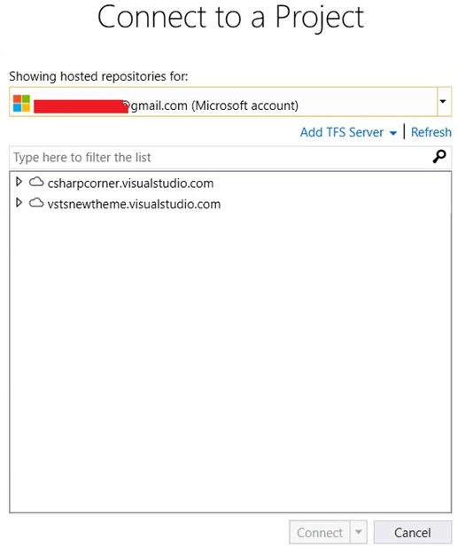 Connect to a project
