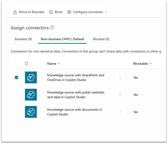 Assign connectors