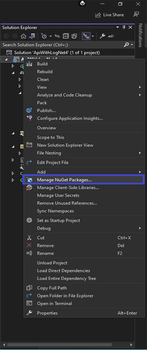 Configure Log4net In .NET 7 API