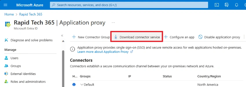 Download connector service