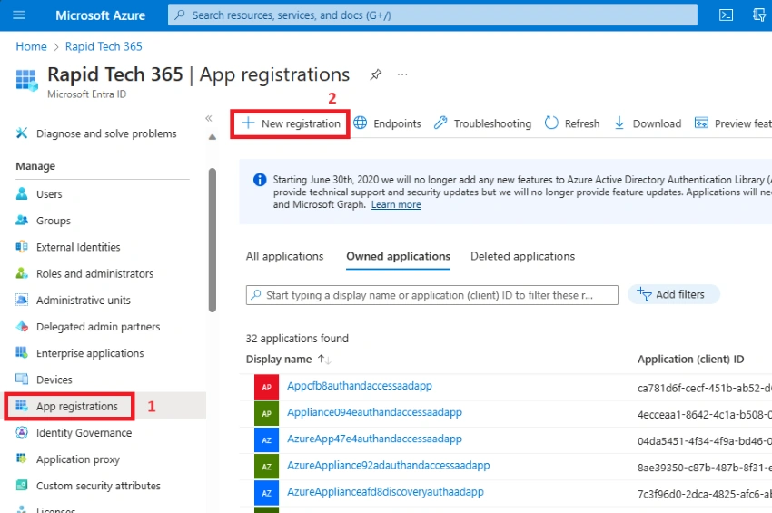 App registration