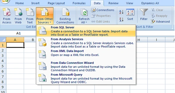 How To Connect And Load Data From MS SQL Server To Microsoft Excel