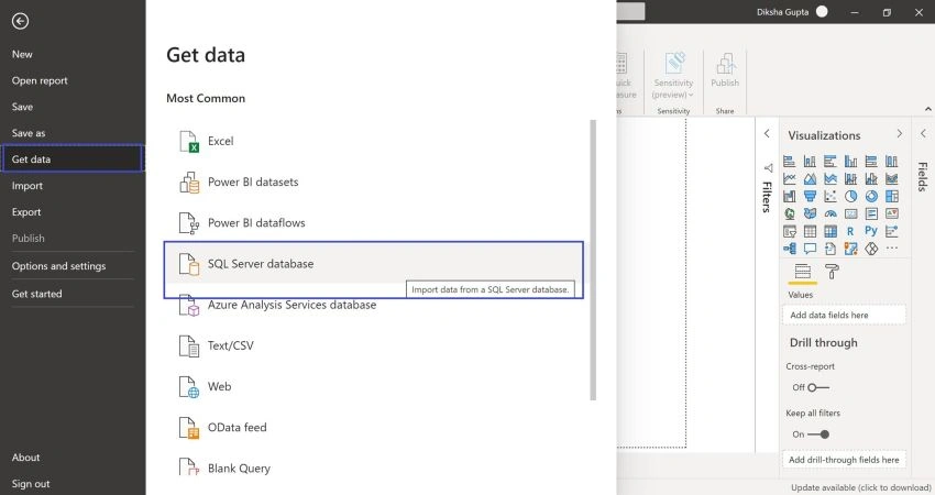How to connect Azure SQL Data with Power BI via Direct Query