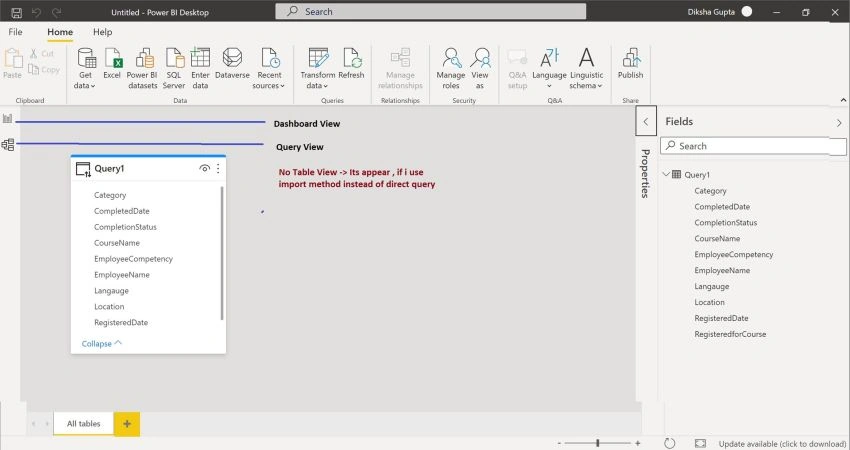 How to connect Azure SQL Data with Power BI via Direct Query