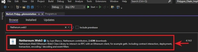 Nethereum NuGet Package 