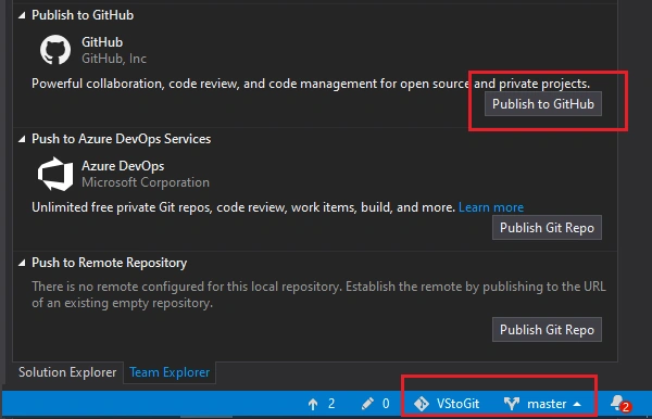 How To Connect Visual Studio Project To GitHub