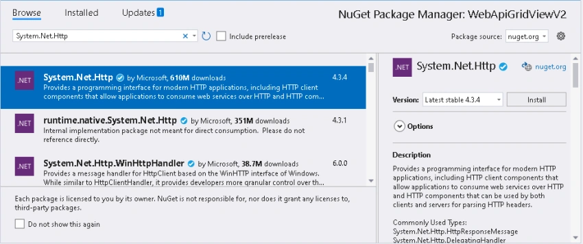 How to consume Web API in an ASPNET GridView using HttpClient