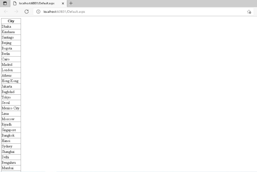 How to consume Web API in an ASPNET GridView using HttpClient