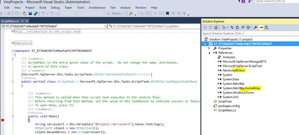 Package script