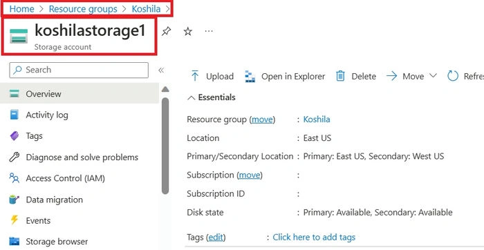 azcopy in Azure