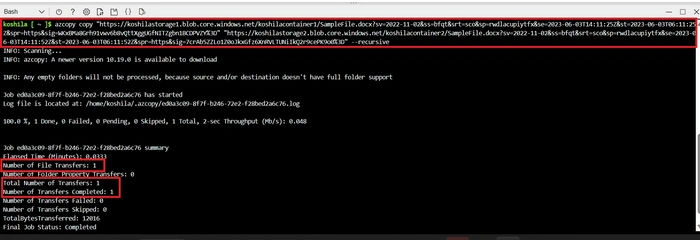 azcopy in Azure
