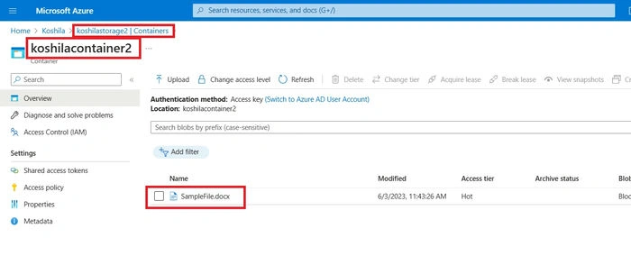 azcopy in Azure