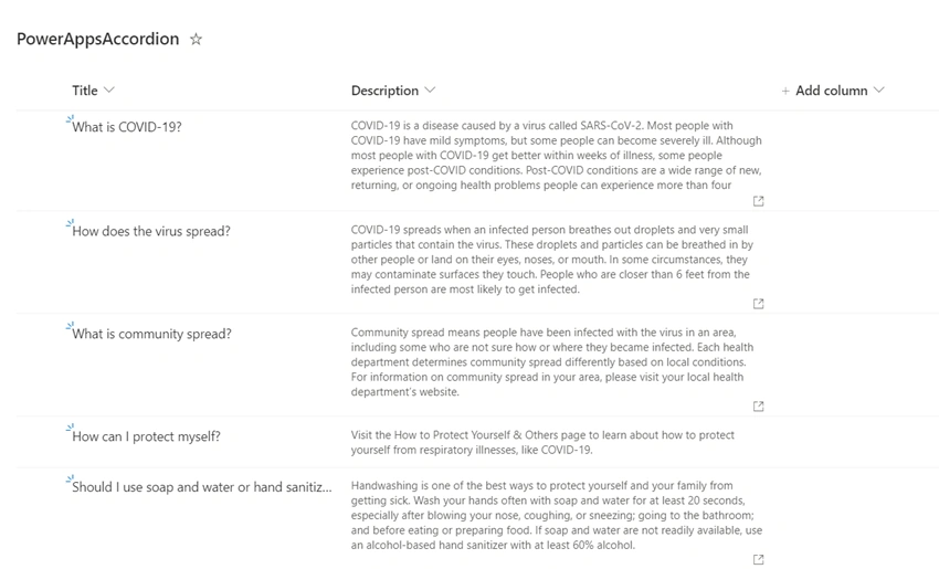 How to Create a Beautiful Accordion in PowerApps