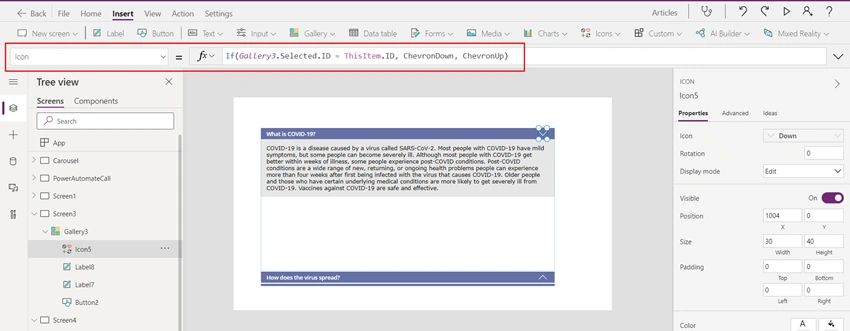 How to Create a Beautiful Accordion in PowerApps