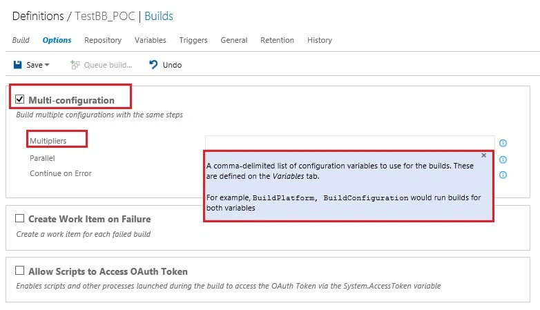 How To Create A Build Definition In TFS 2015, Adding Tasks And Setting Build Menu Options