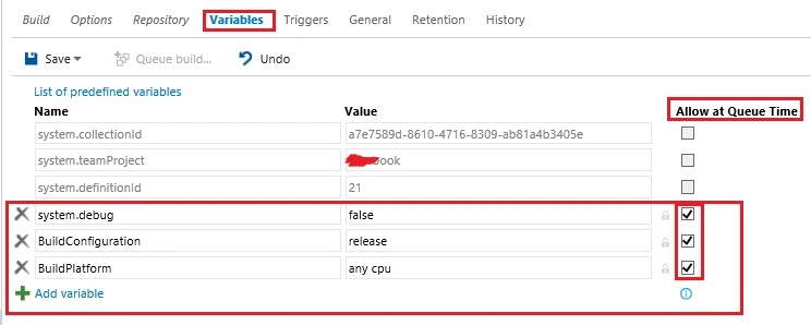 How To Create A Build Definition In TFS 2015, Adding Tasks And Setting Build Menu Options