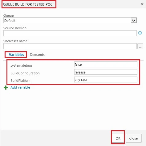 How To Create A Build Definition In TFS 2015, Adding Tasks And Setting Build Menu Options