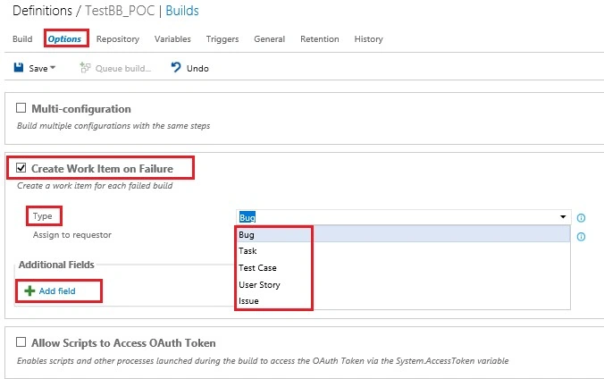 How To Create A Build Definition In TFS 2015, Adding Tasks And Setting Build Menu Options