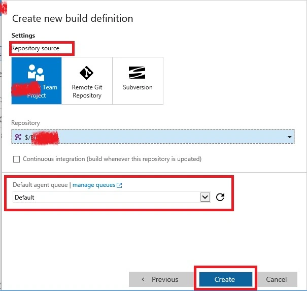 How To Create A Build Definition In TFS 2015, Adding Tasks And Setting Build Menu Options