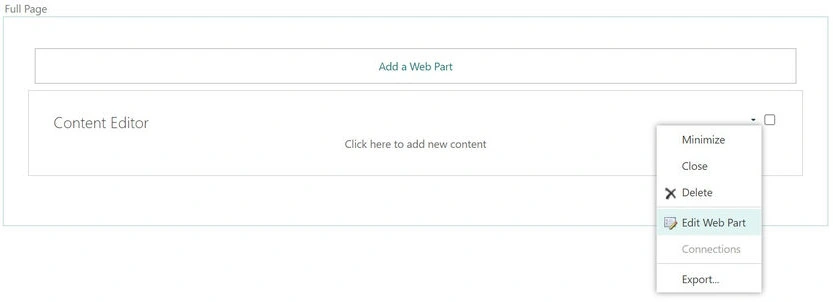 Content Link section