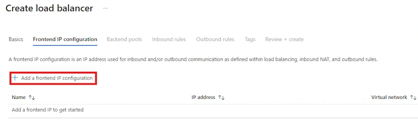 Create load balancer