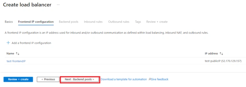 Create Load balancer