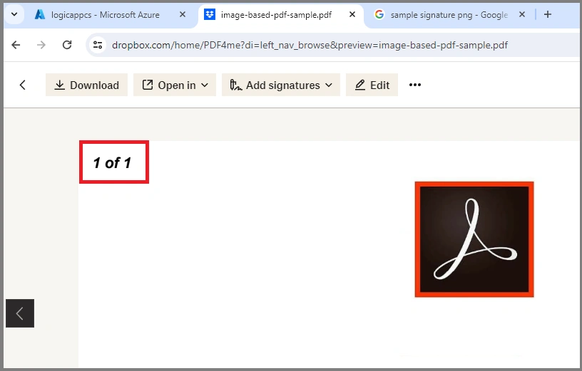 Logic App to insert Page number into PDF