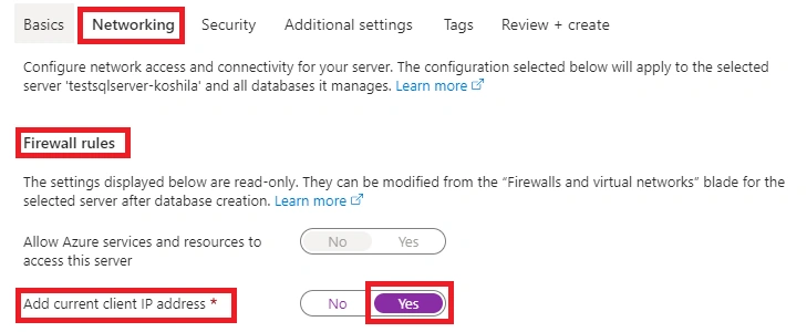 create a Microsoft Azure SQL Database