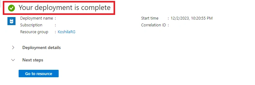 create a Microsoft Azure SQL Database