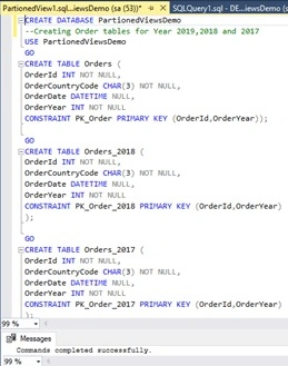 Creating tables