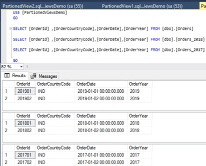 Select tables's data