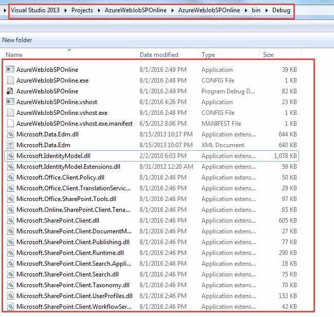 Release folder