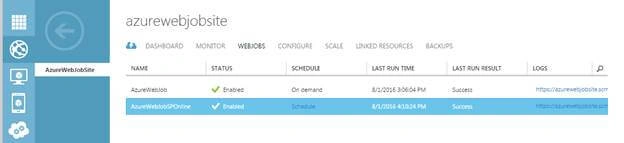 Scheduled WebJob