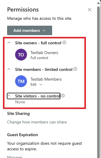 Permission level