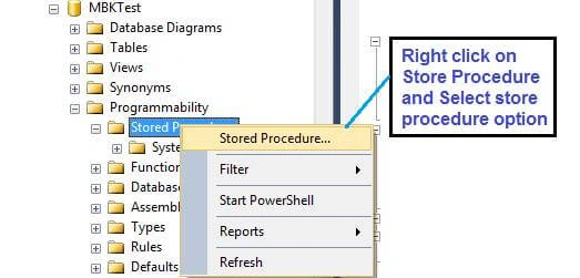 stored procedure In SQL Server
