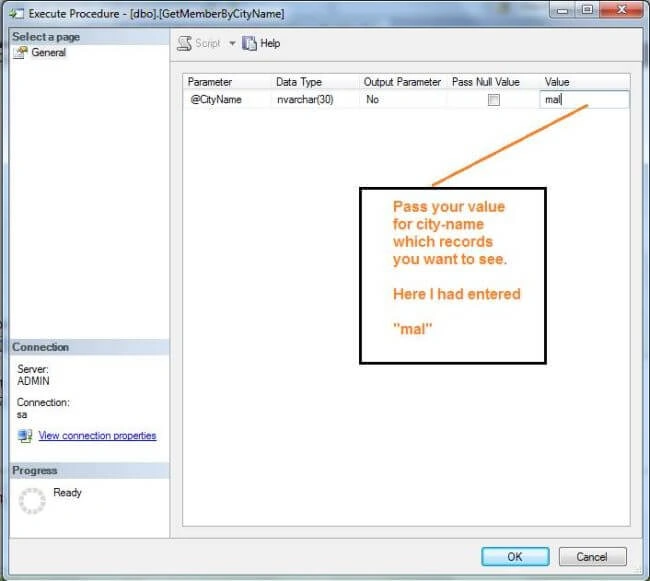 stored procedure In SQL Server