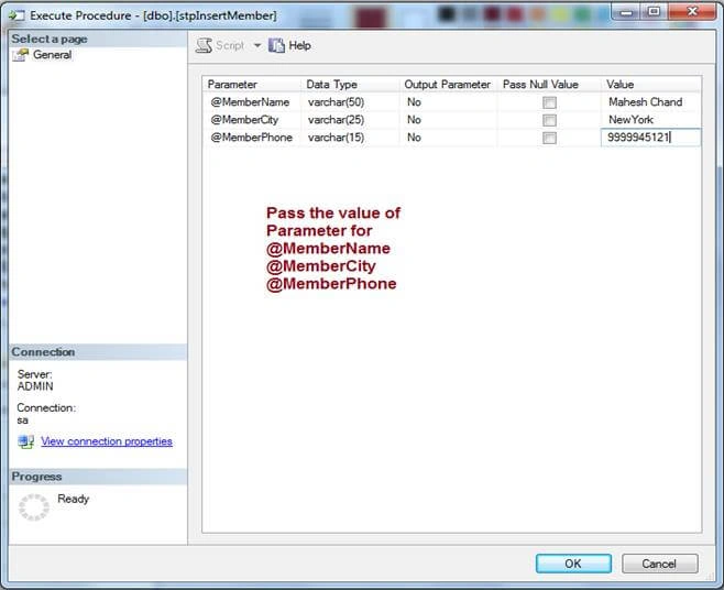 stored procedure In SQL Server