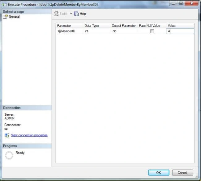 stored procedure In SQL Server