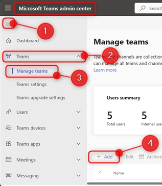 Manage Teams