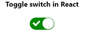 toggle switch in React