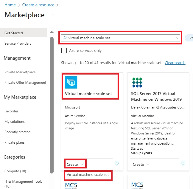 create a Virtual Machine Scale Set (VMSS)