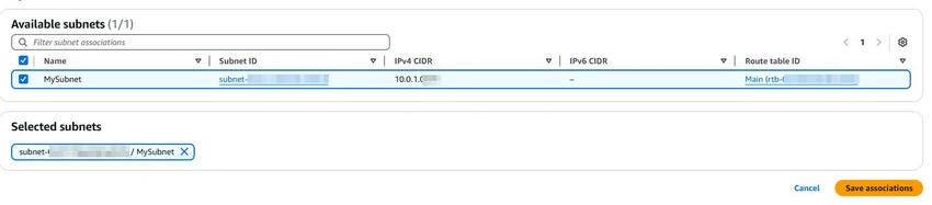 Edit Subnets