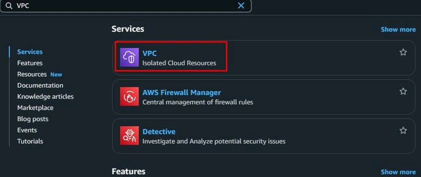Search VPC