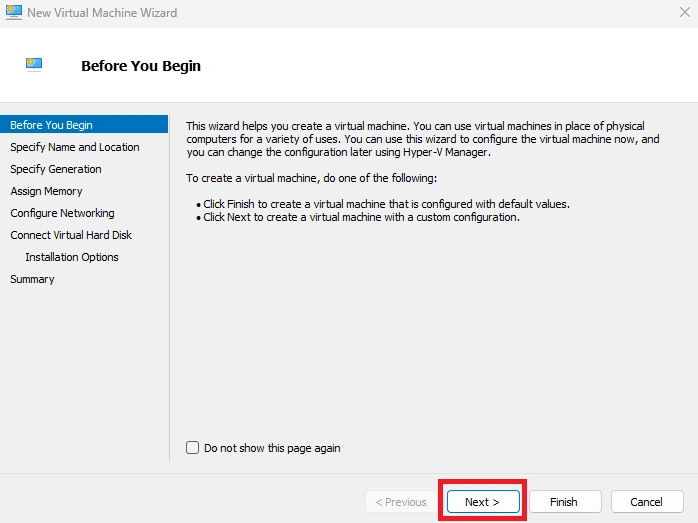Create A Windows Server 2019 OS In Hyper V