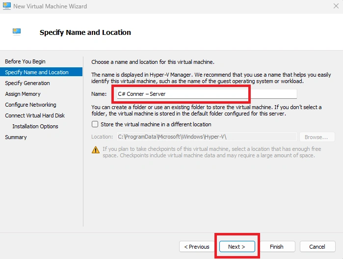 Create A Windows Server 2019 OS In Hyper V