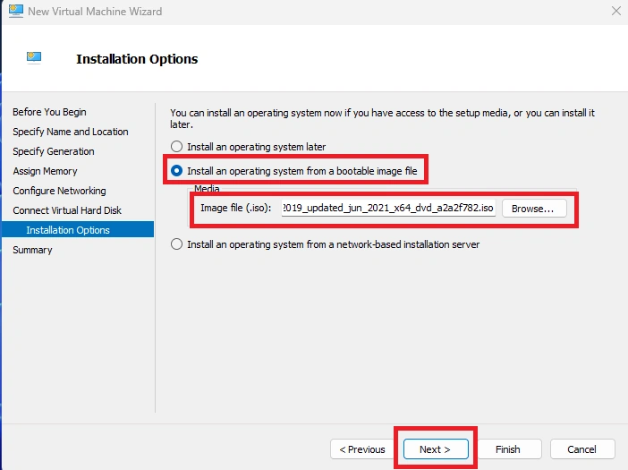 Create A Windows Server 2019 OS In Hyper V