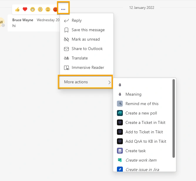 How to create Action based Messaging Extension as Teams App
